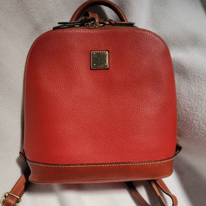 DOONEY AND BOURKE Red Pebble Leather Pod Backpack